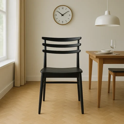 Black Modern Dining Chair Sophistication Transforming Minimalist Spaces - Image 3