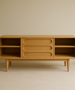 Curved Kitchen Cabinet Contemporary Storage Accent