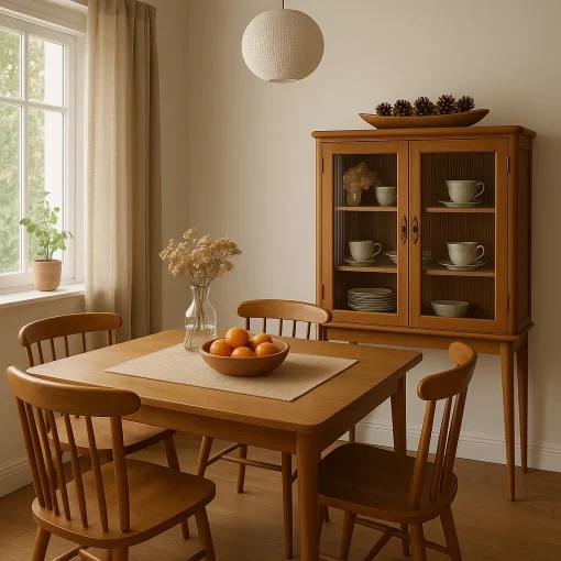 Glass Door Kitchen Cabinet Elegant Compact Display Unit - Image 3