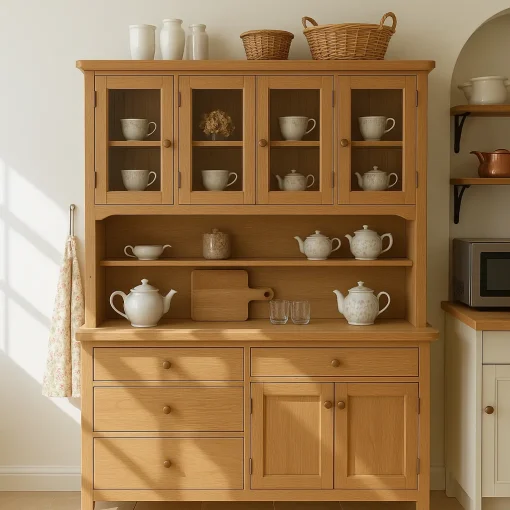 Hutch Kitchen Cabinet Timeless Storage Display Solution - Image 4