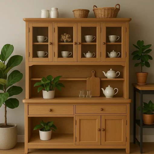 Hutch Kitchen Cabinet Timeless Storage Display Solution - Image 3
