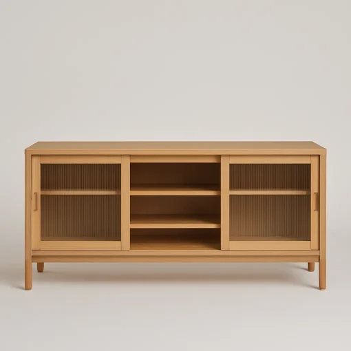 Sliding Door Kitchen Cabinet Modern Lowboard Storage