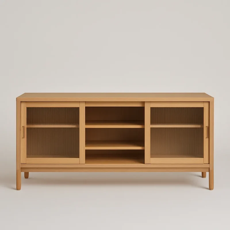 Sliding Door Kitchen Cabinet Modern Lowboard Storage