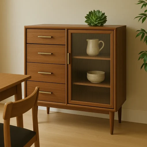 Small Kitchen Cabinet Sleek Drawer Display Combo - Image 2