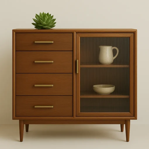 Small Kitchen Cabinet Sleek Drawer Display Combo - Image 3