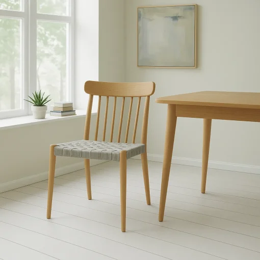 Woven Strap Dining Chair Simplicity Elevating Contemporary Dining Areas - Image 2